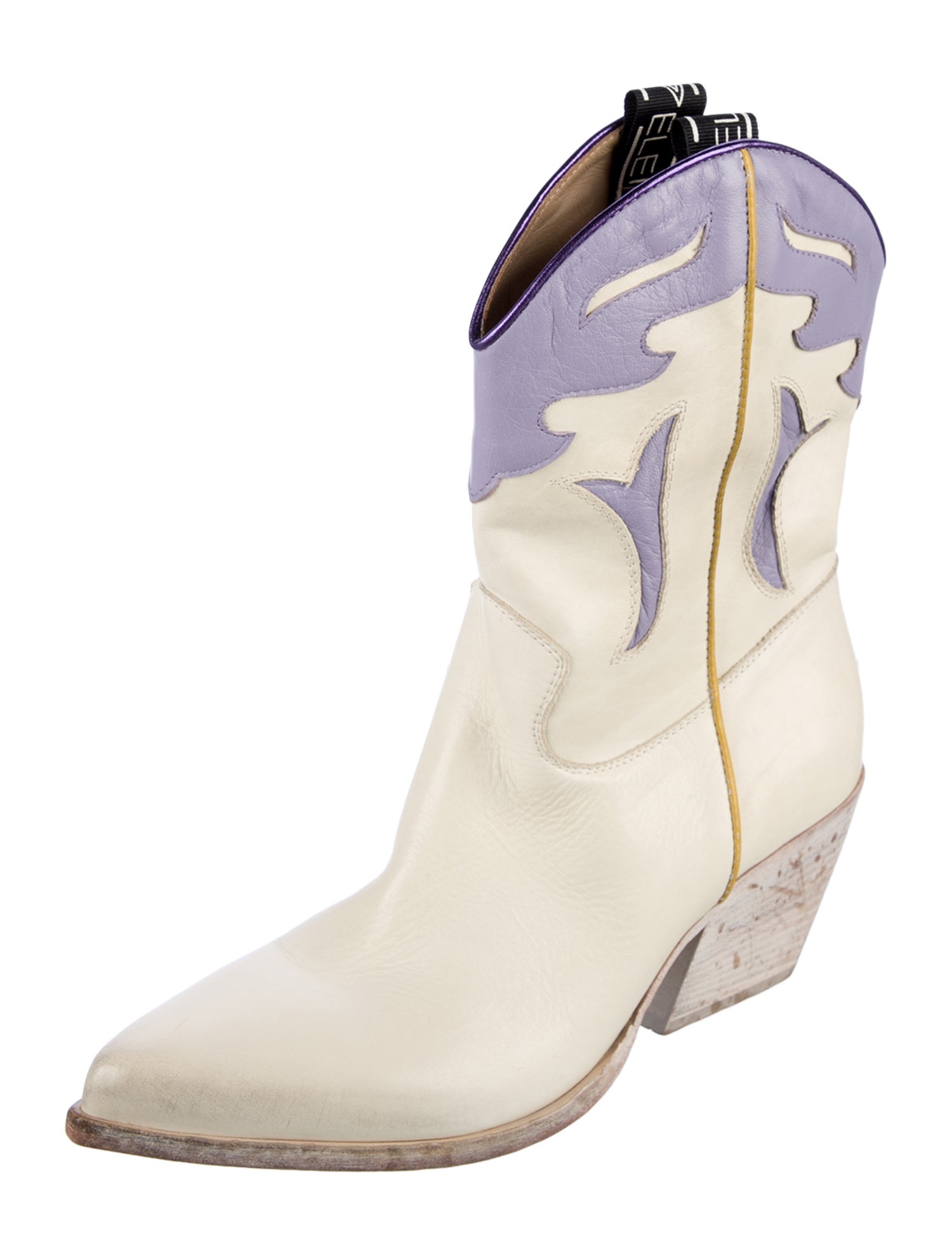 Elena Iachi Leather Western Boots