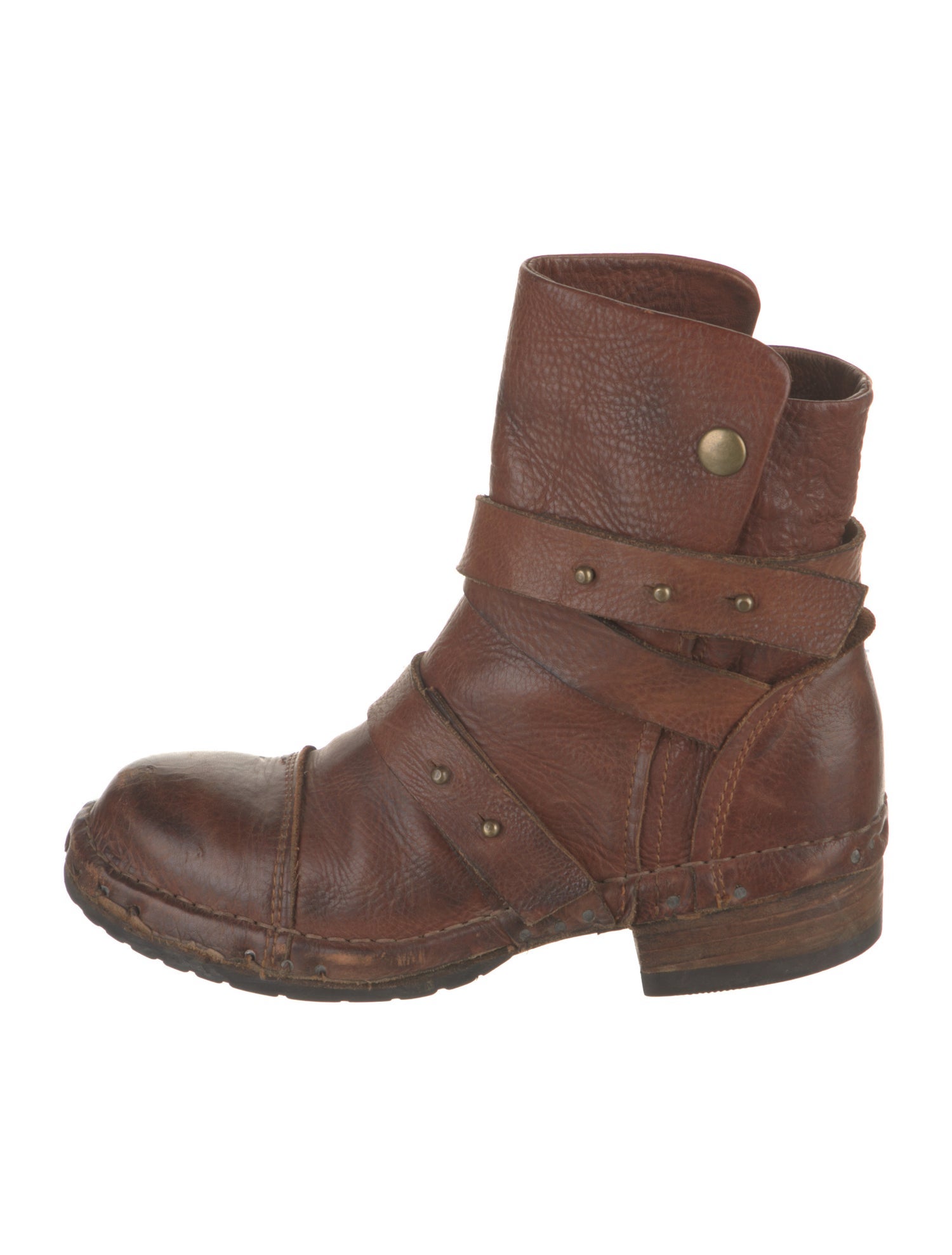 Elena Iachi Leather Moto Boots