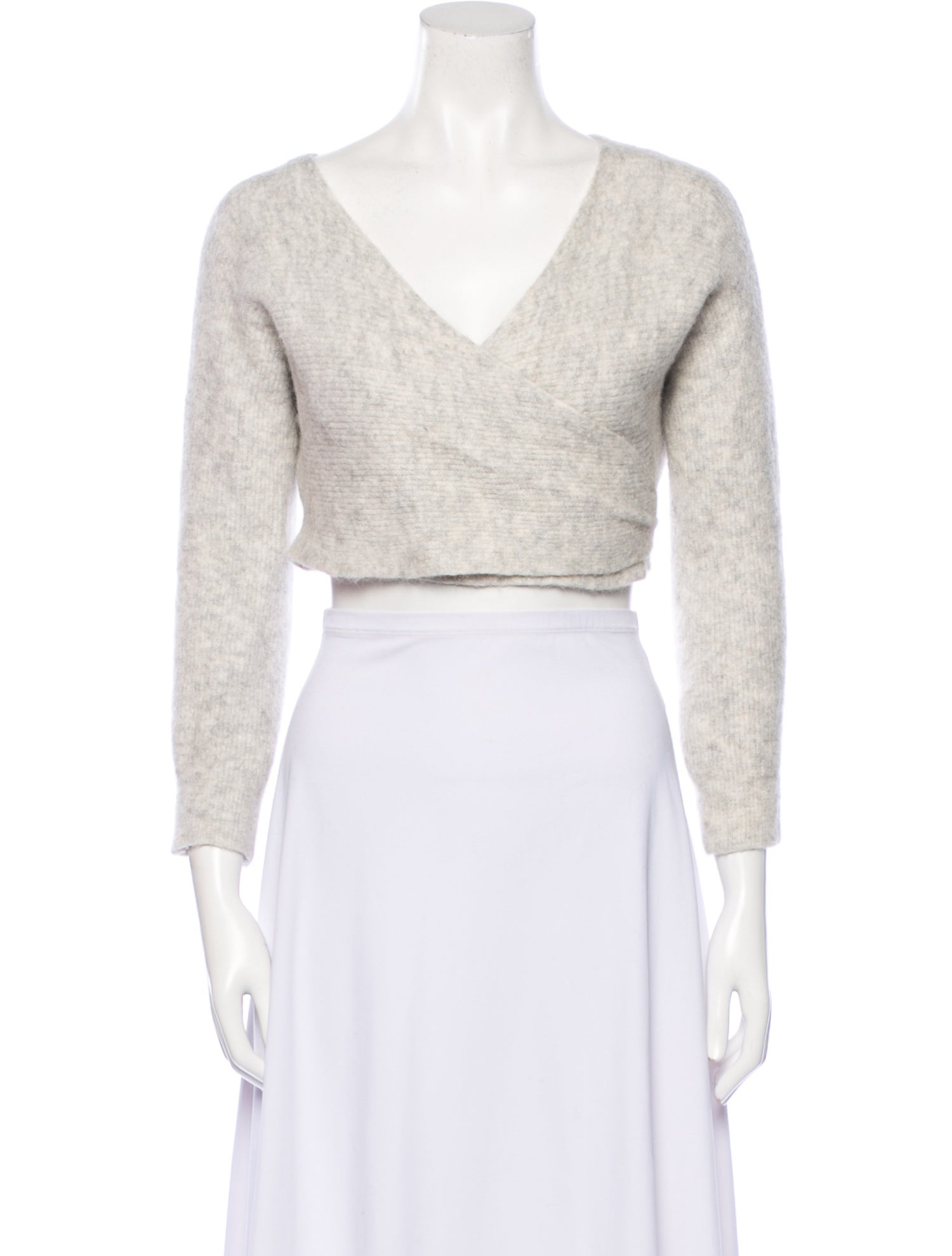 Line Plunge Neckline Sweater