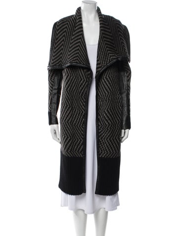 Line Coats Plaid Print Coat S