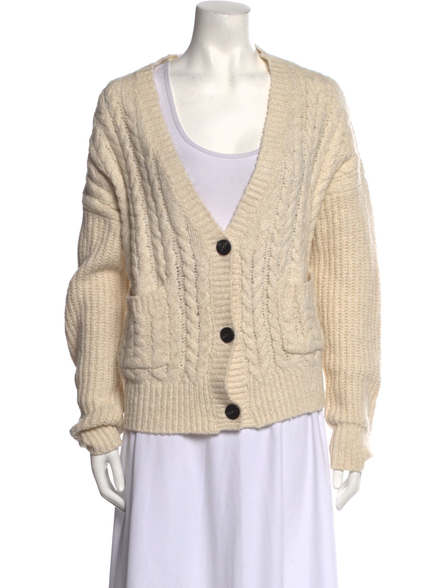 Line Plunge Neckline Sweater