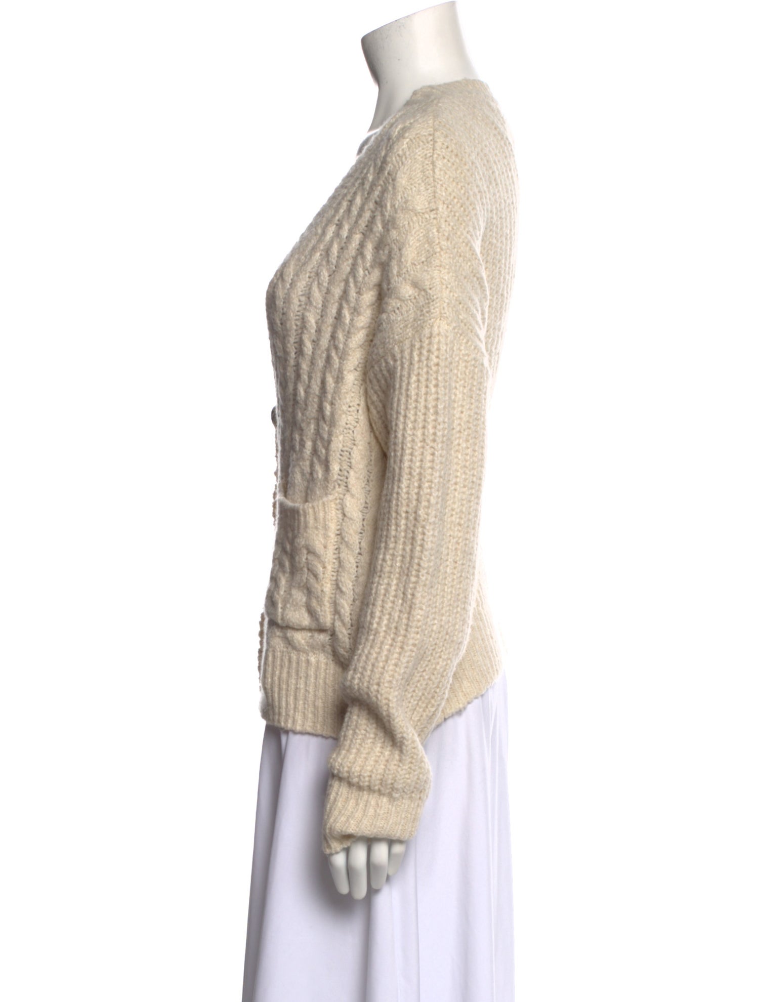 Line Plunge Neckline Sweater