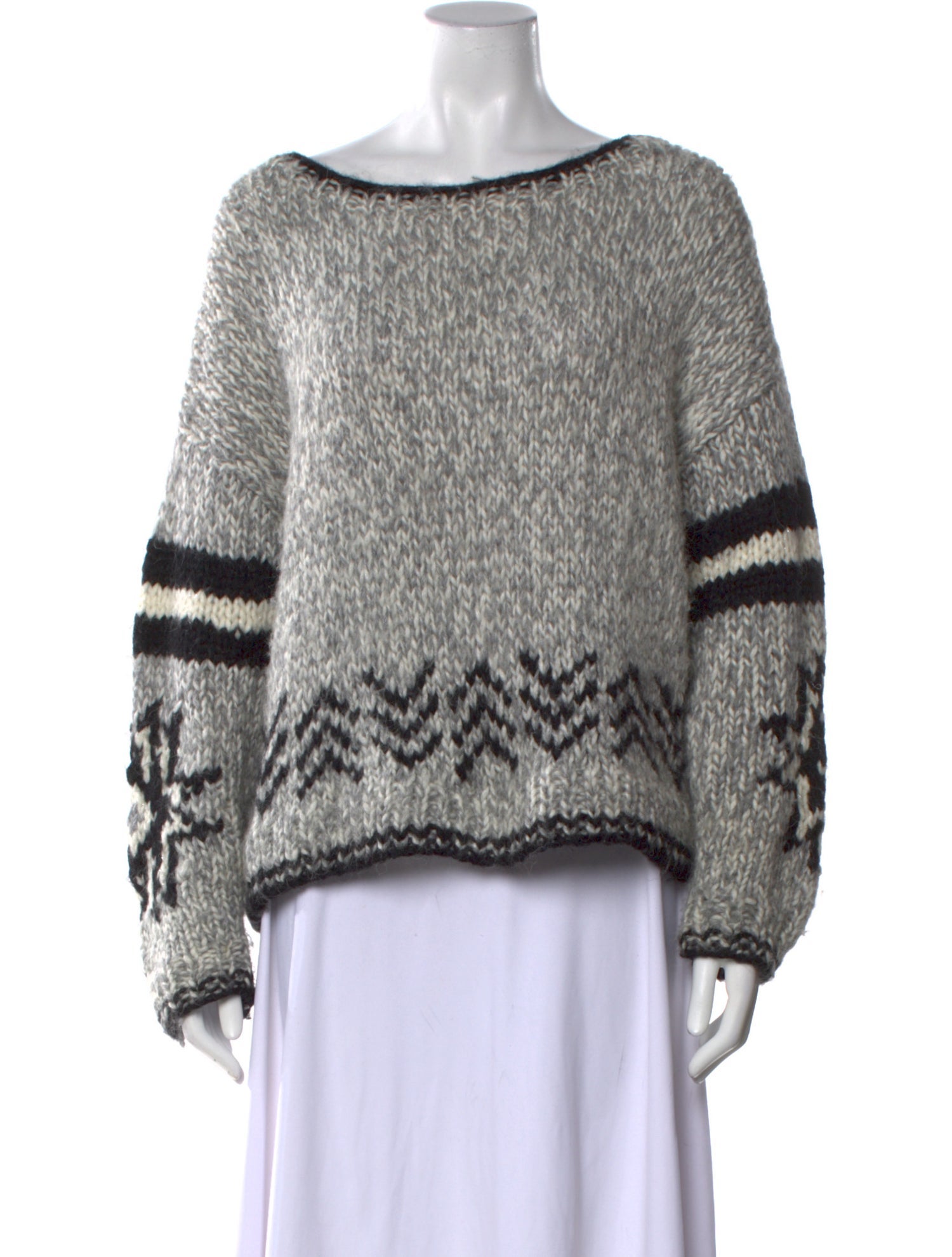 Line Wool Striped Sweater