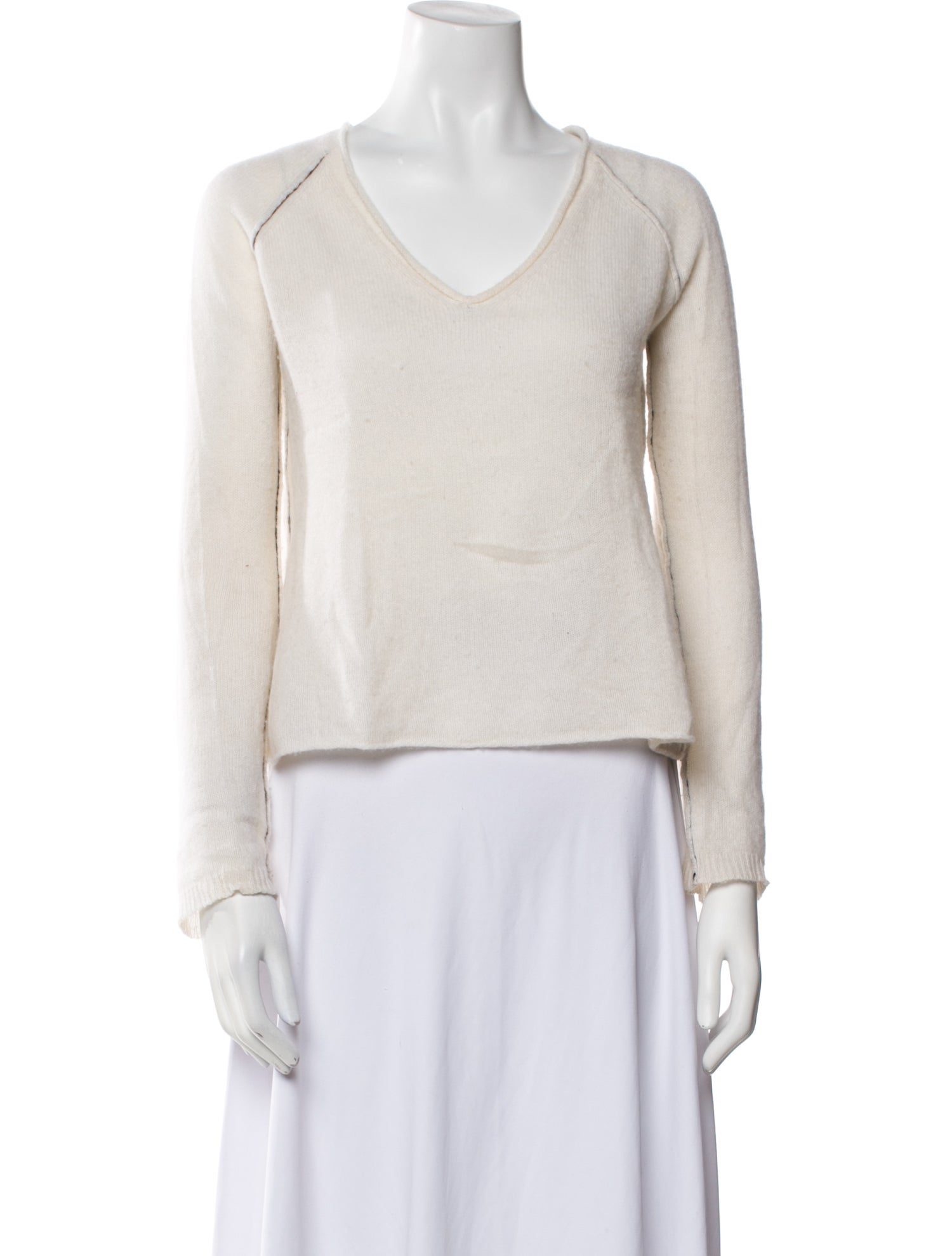 Line Cashmere V-Neck Sweater