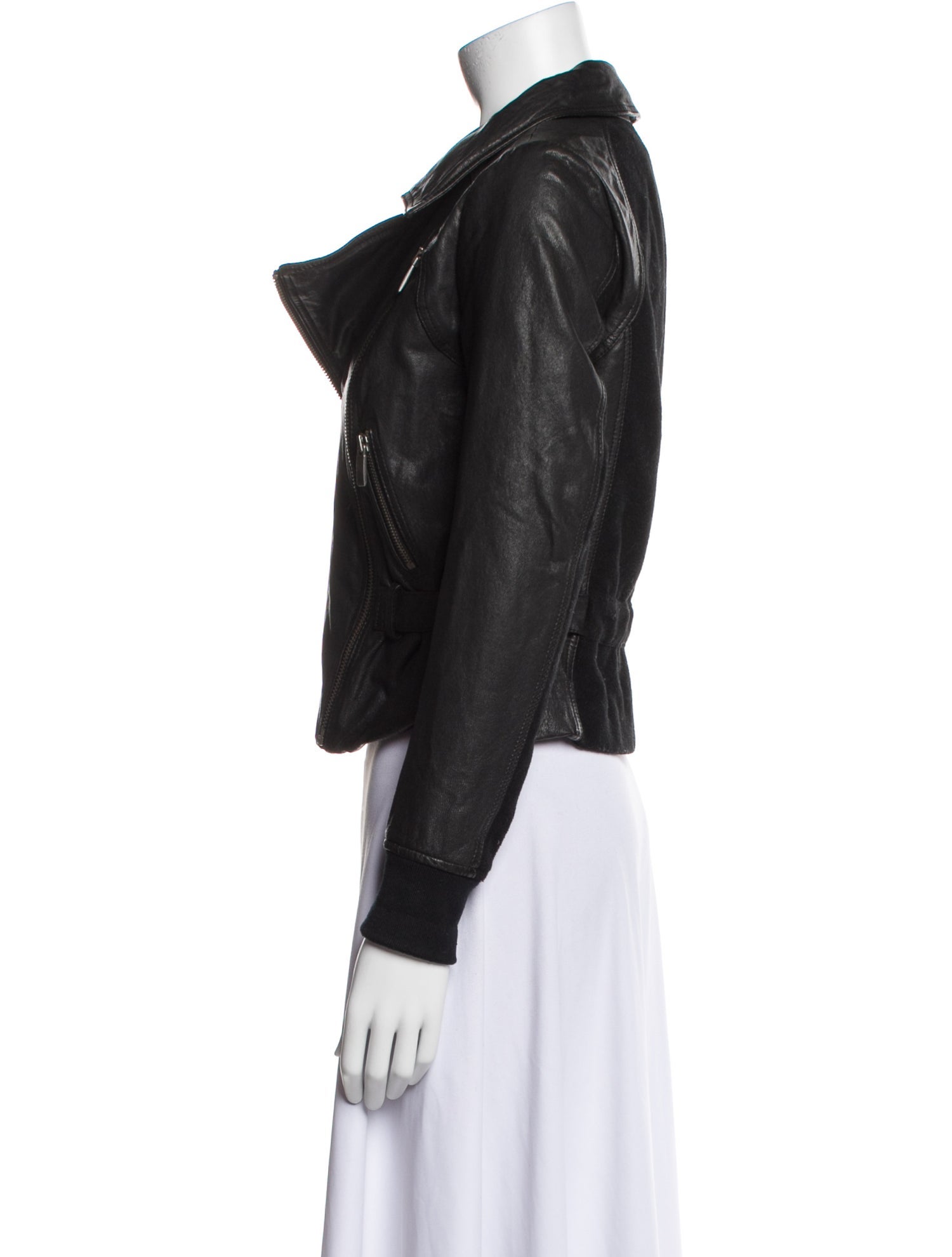 Line Leather Biker Jacket