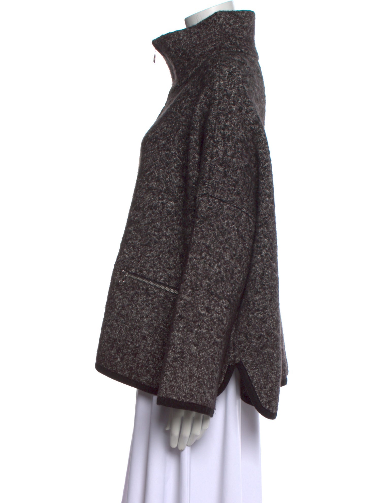 Line Mock Neck Sweater