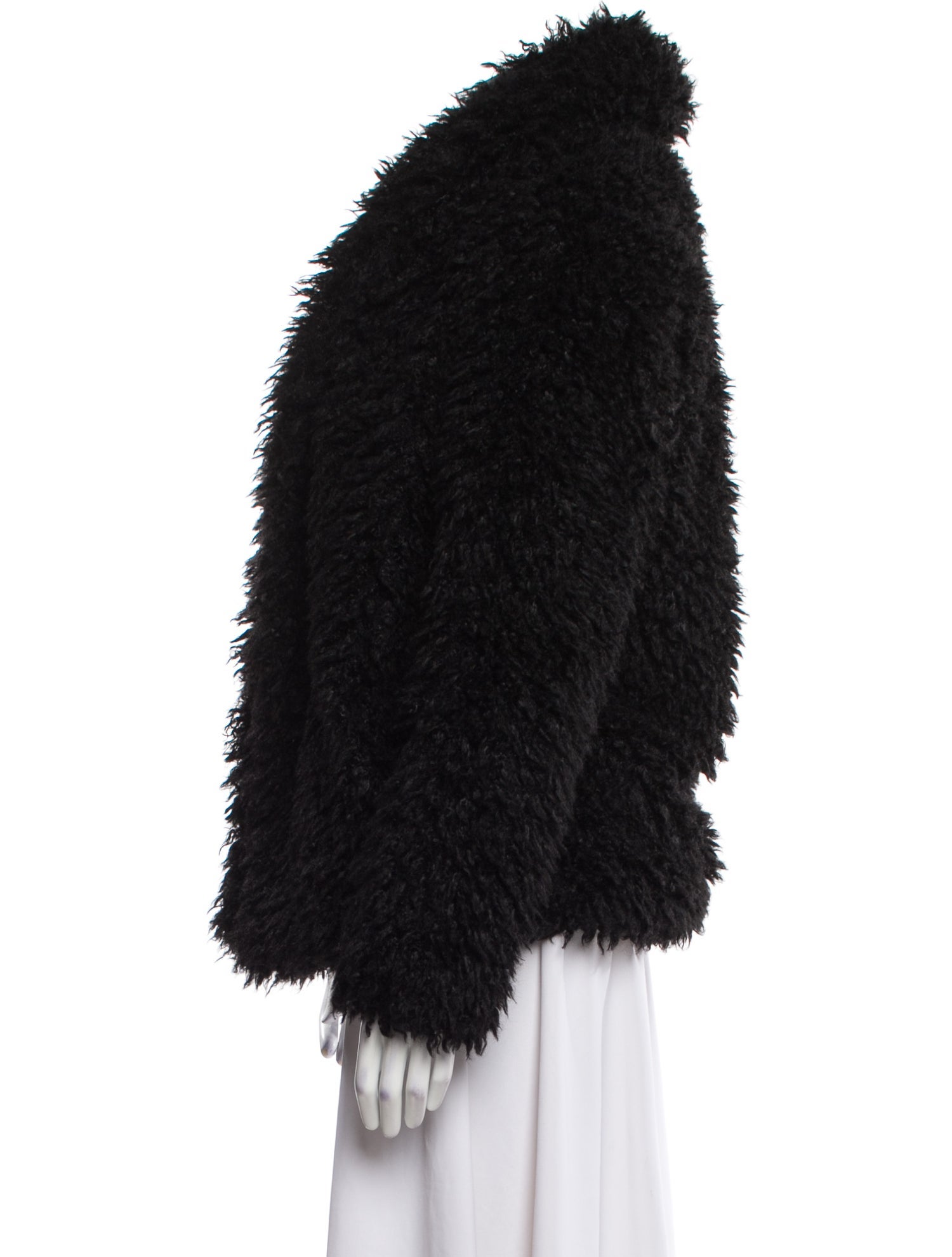 Line Faux Fur Jacket