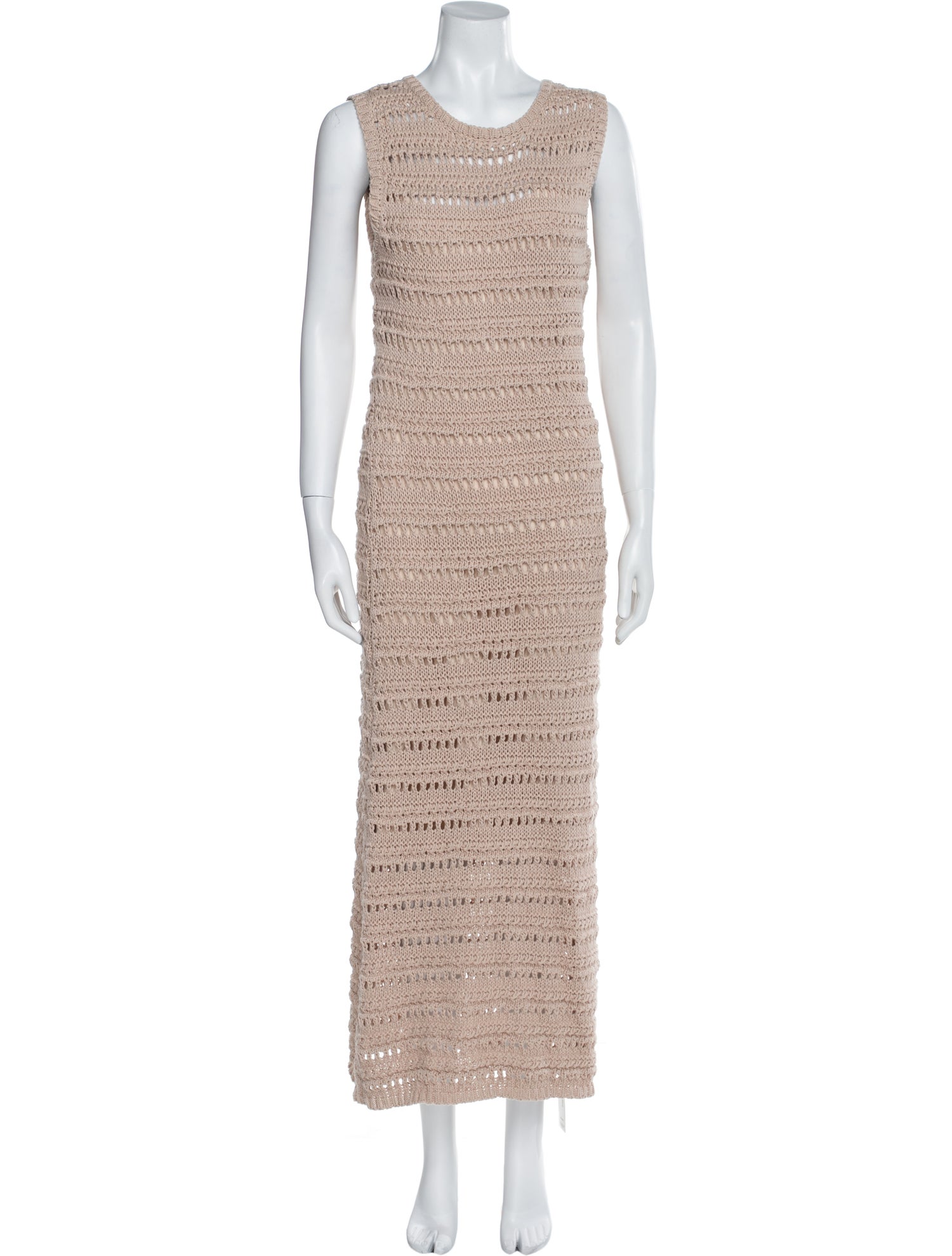 Line Scoop Neck Long Dress