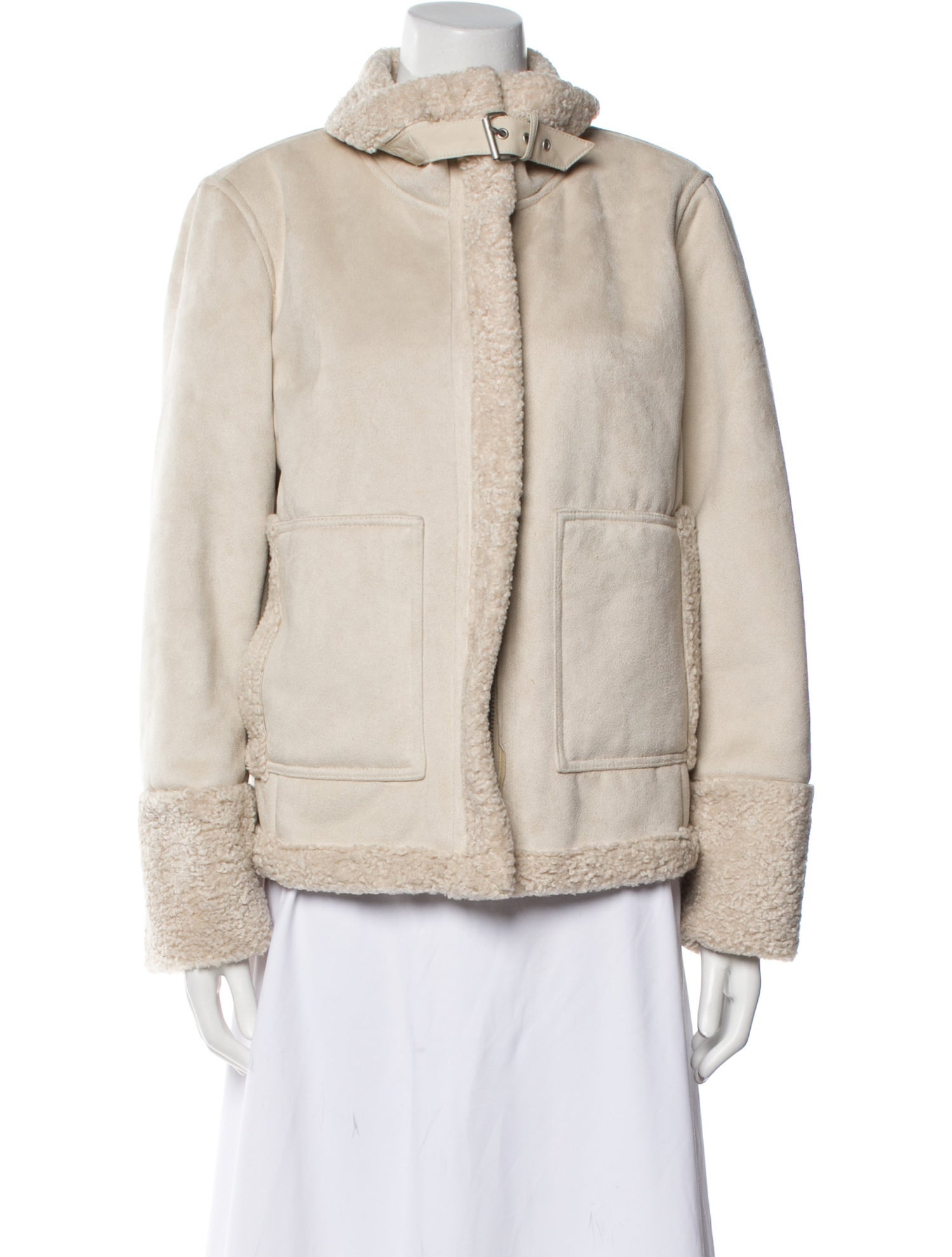 Line Faux Fur Jacket