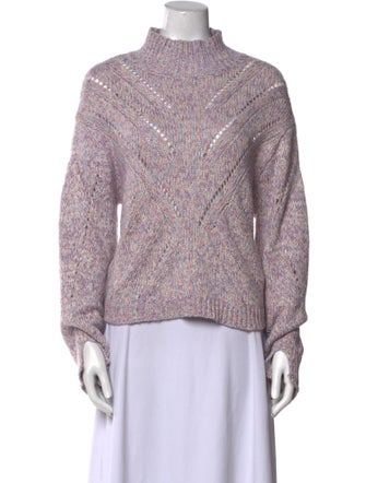 Line Mock Neck Sweater