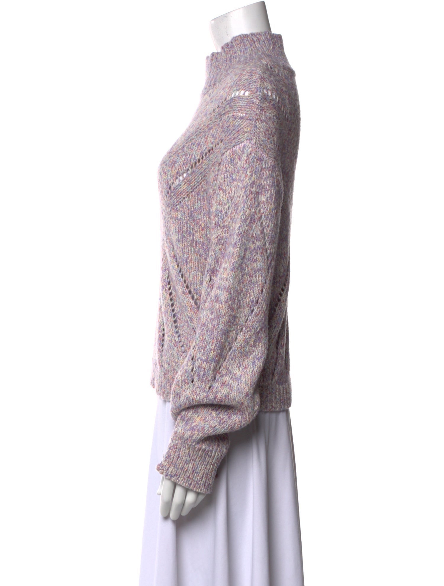 Line Mock Neck Sweater