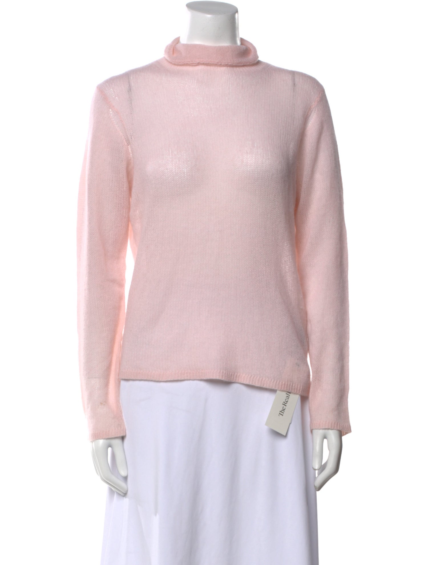 Line Cashmere Mock Neck Sweater