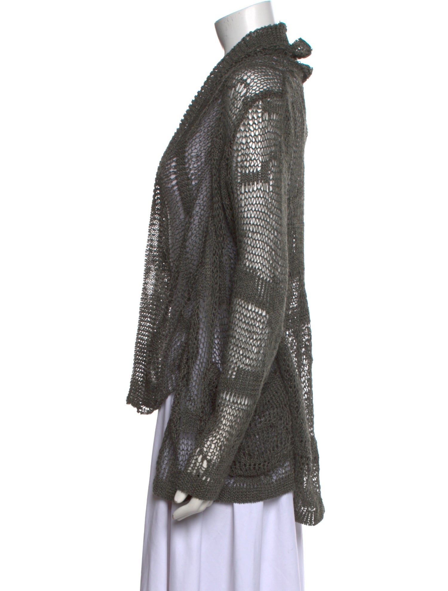 Line Linen Open Front Sweater