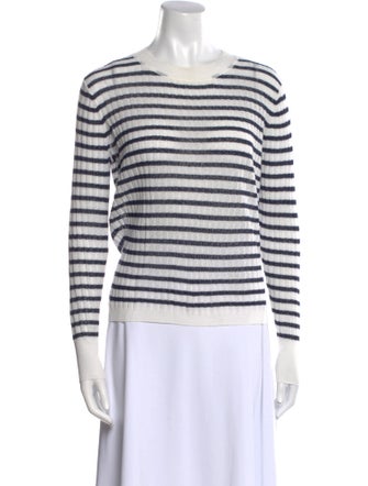 Line Striped Scoop Neck Sweater