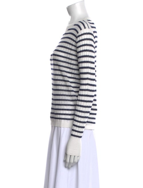 Line Striped Scoop Neck Sweater