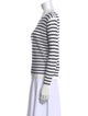 Line Striped Scoop Neck Sweater