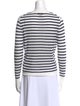 Line Striped Scoop Neck Sweater