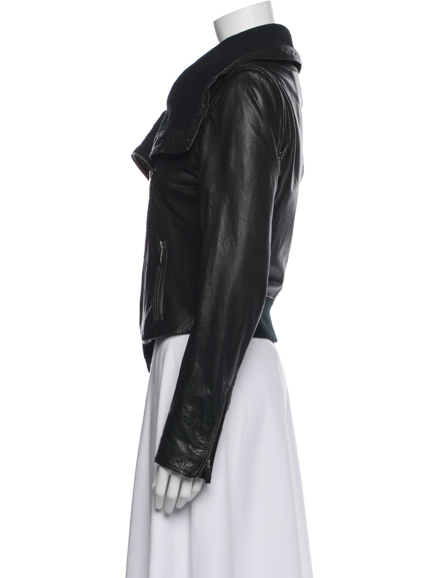 Line Leather Biker Jacket