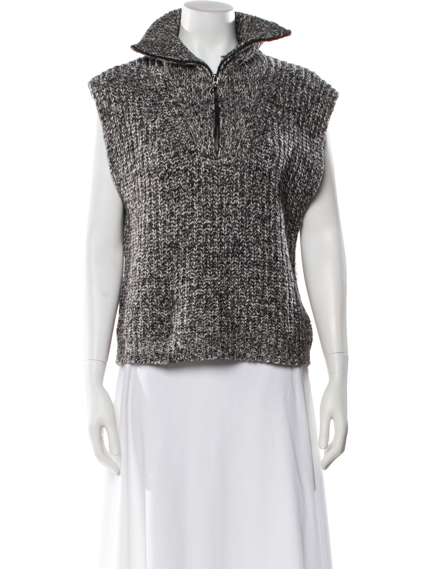 Line Mock Neck Sweater