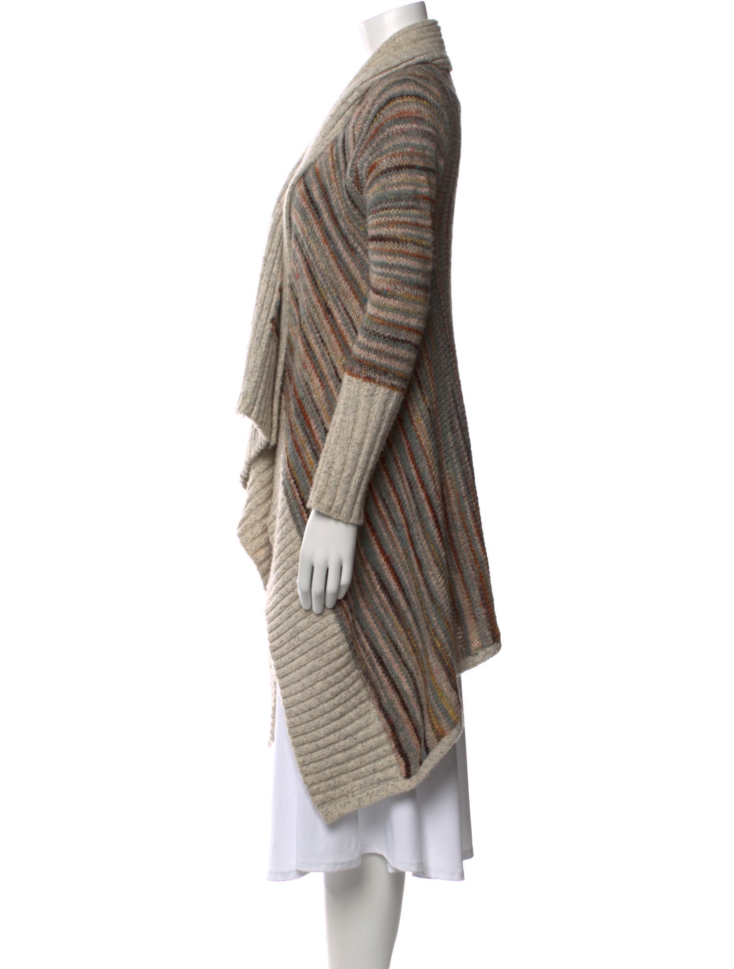 Line Striped V-Neck Sweater