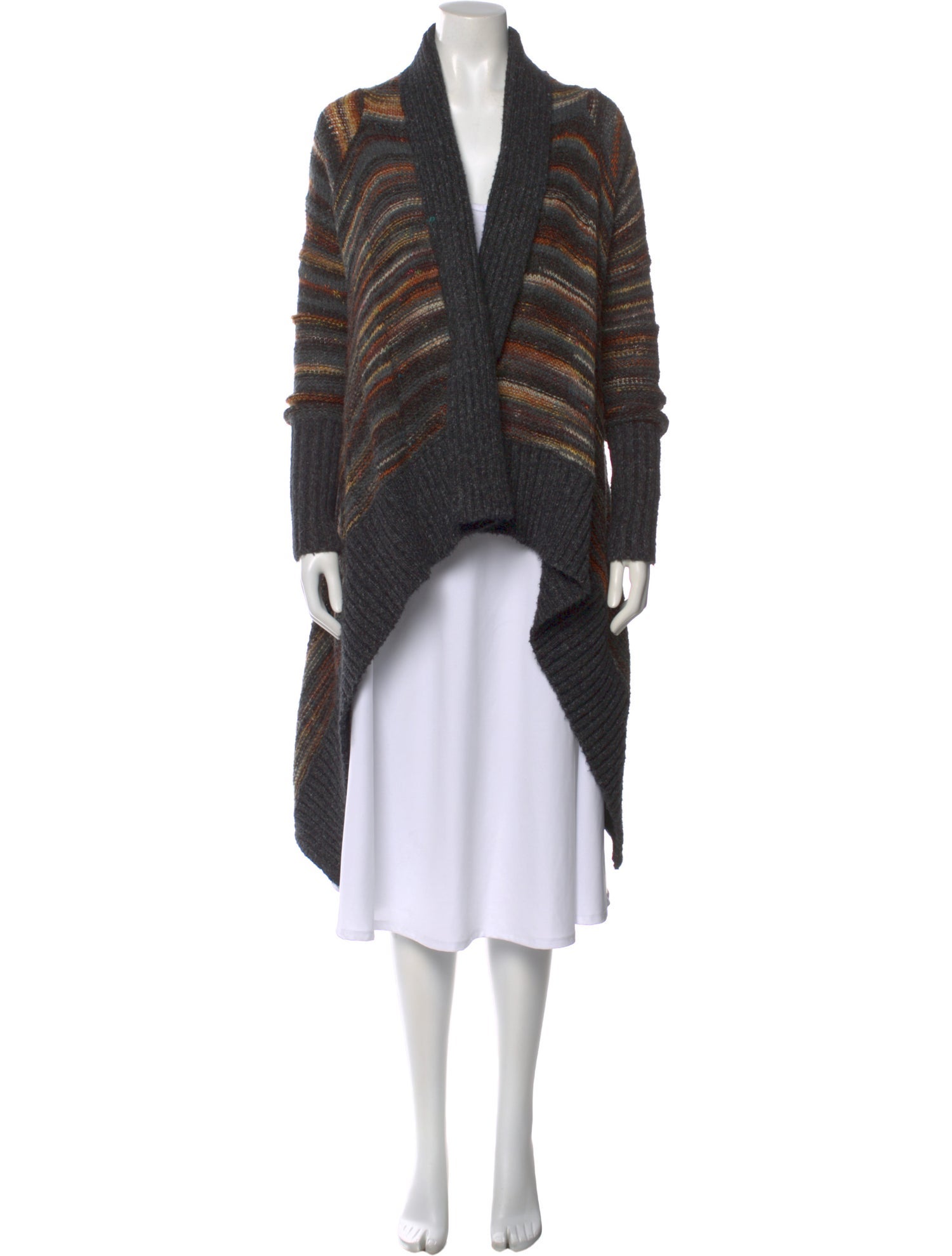 Line Striped V-Neck Sweater