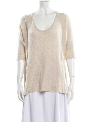 Pre-owned Line Cashmere Scoop Neck Sweater In Neutral