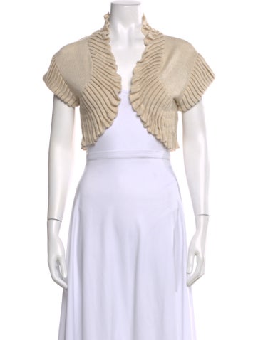 Pre-owned Line Open Front Sweater In Neutral