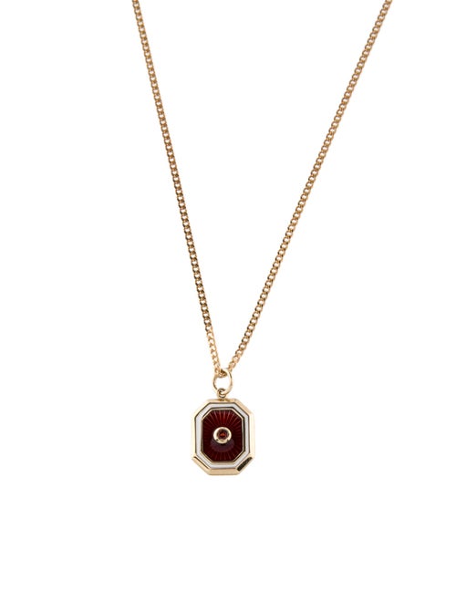 Miansai Garnet & Enamel 'Umbra' Pendant Necklace