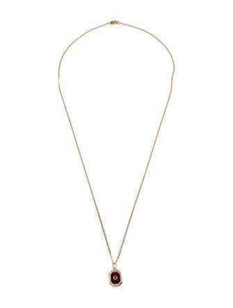 Miansai Garnet & Enamel 'Umbra' Pendant Necklace