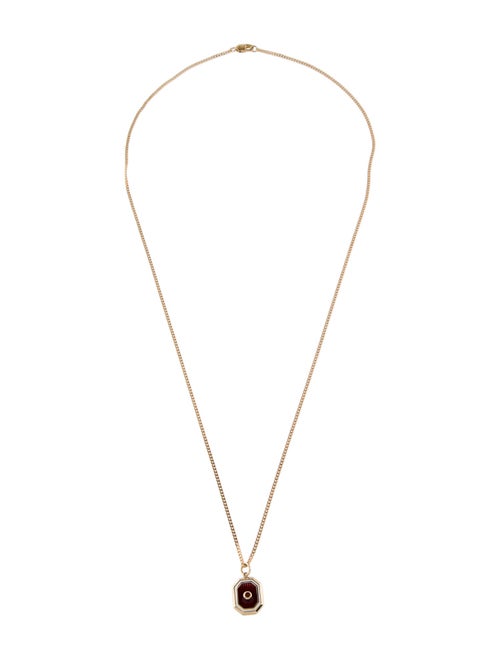 Miansai Garnet & Enamel 'Umbra' Pendant Necklace