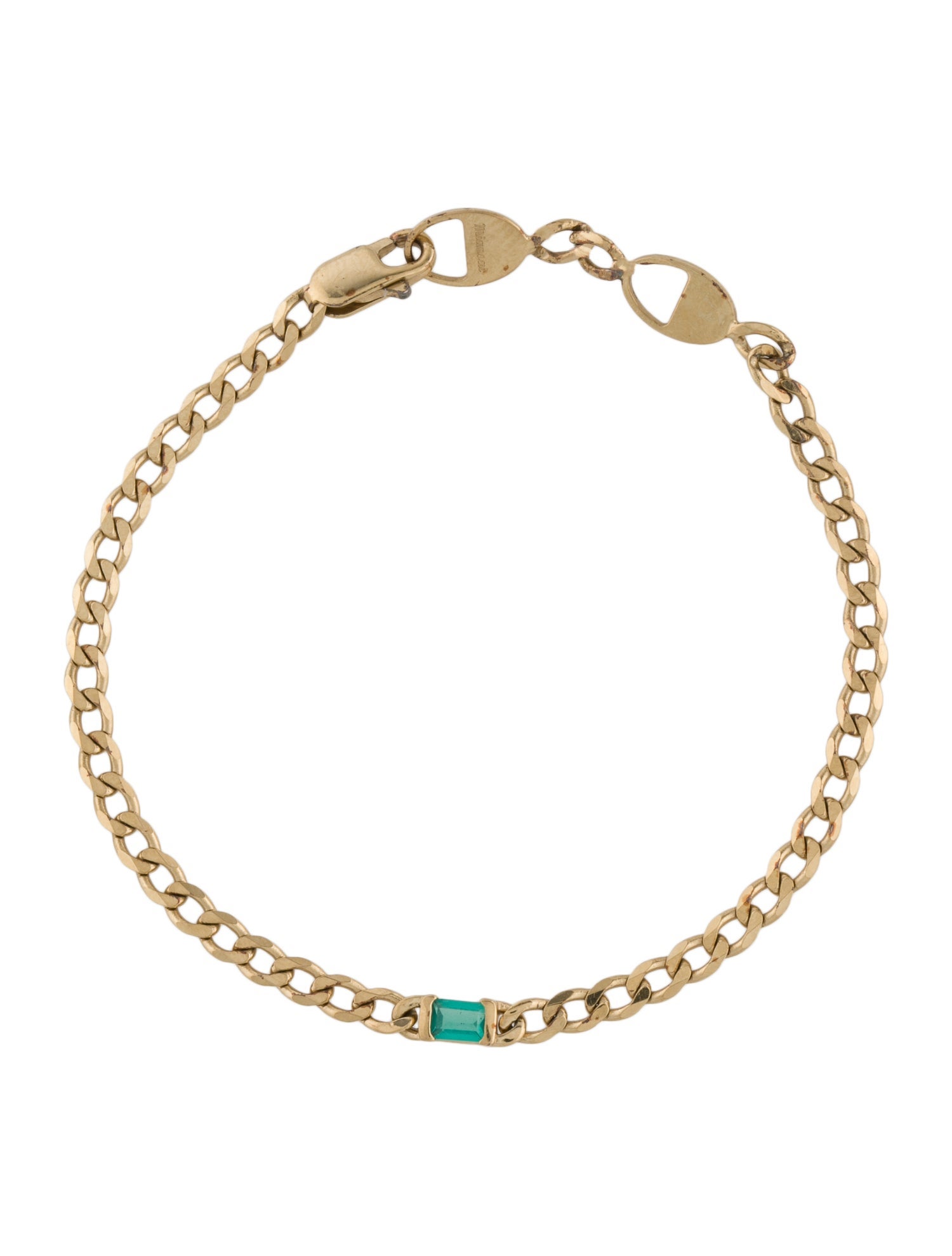 Miansai Crystal Lyra Chalcedony Chain Link Bracelet