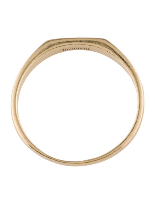 Miansai 14K Diamond Thin Geo Ring