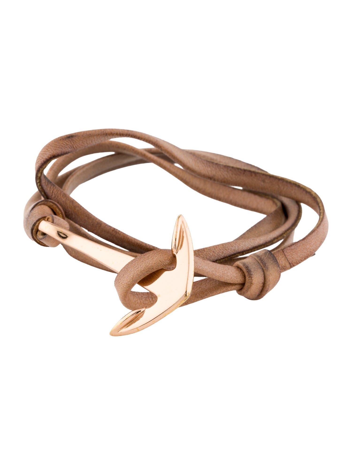 Miansai Leather Anchor Wrap Bracelet