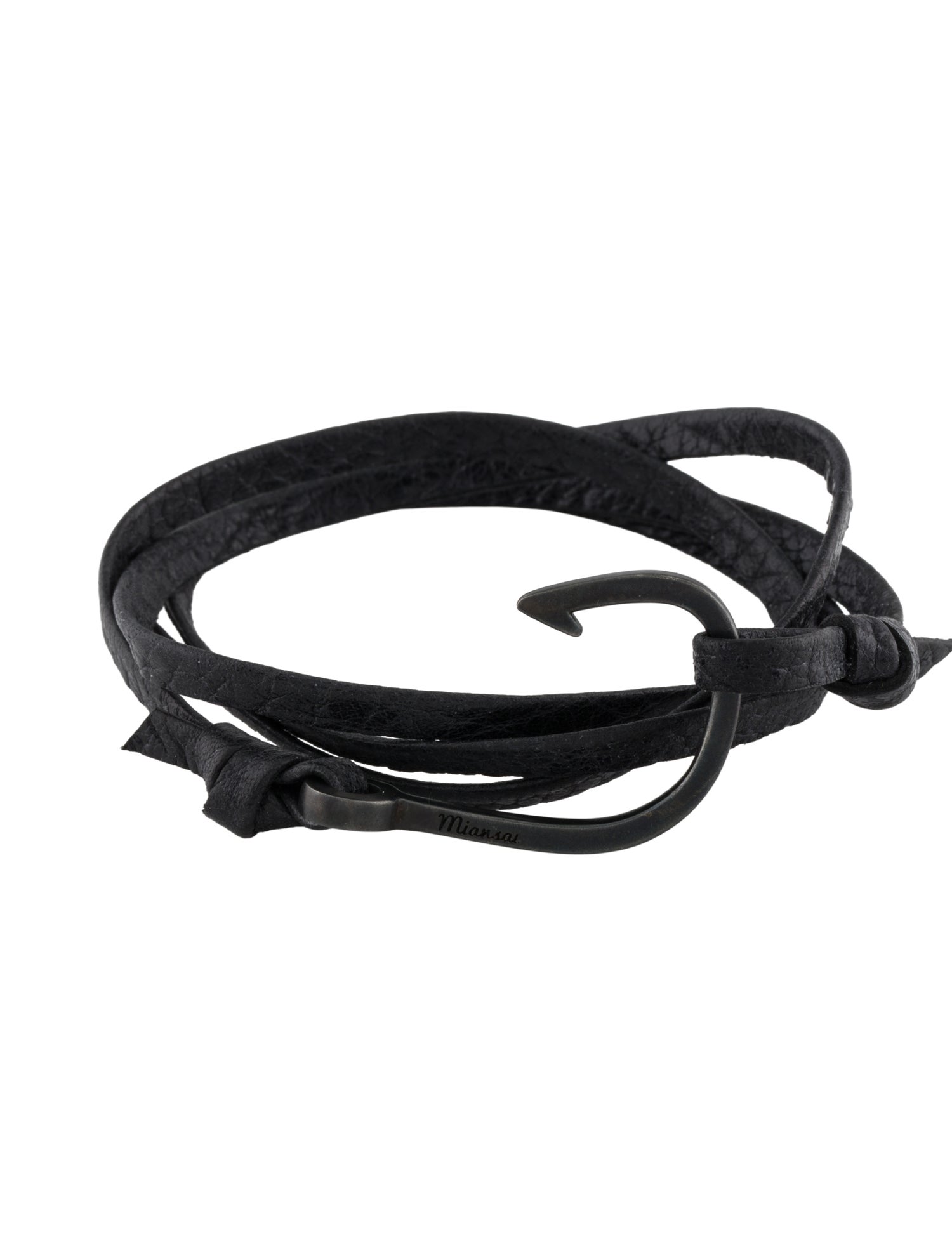 Miansai Leather Hook Wrap Bracelet