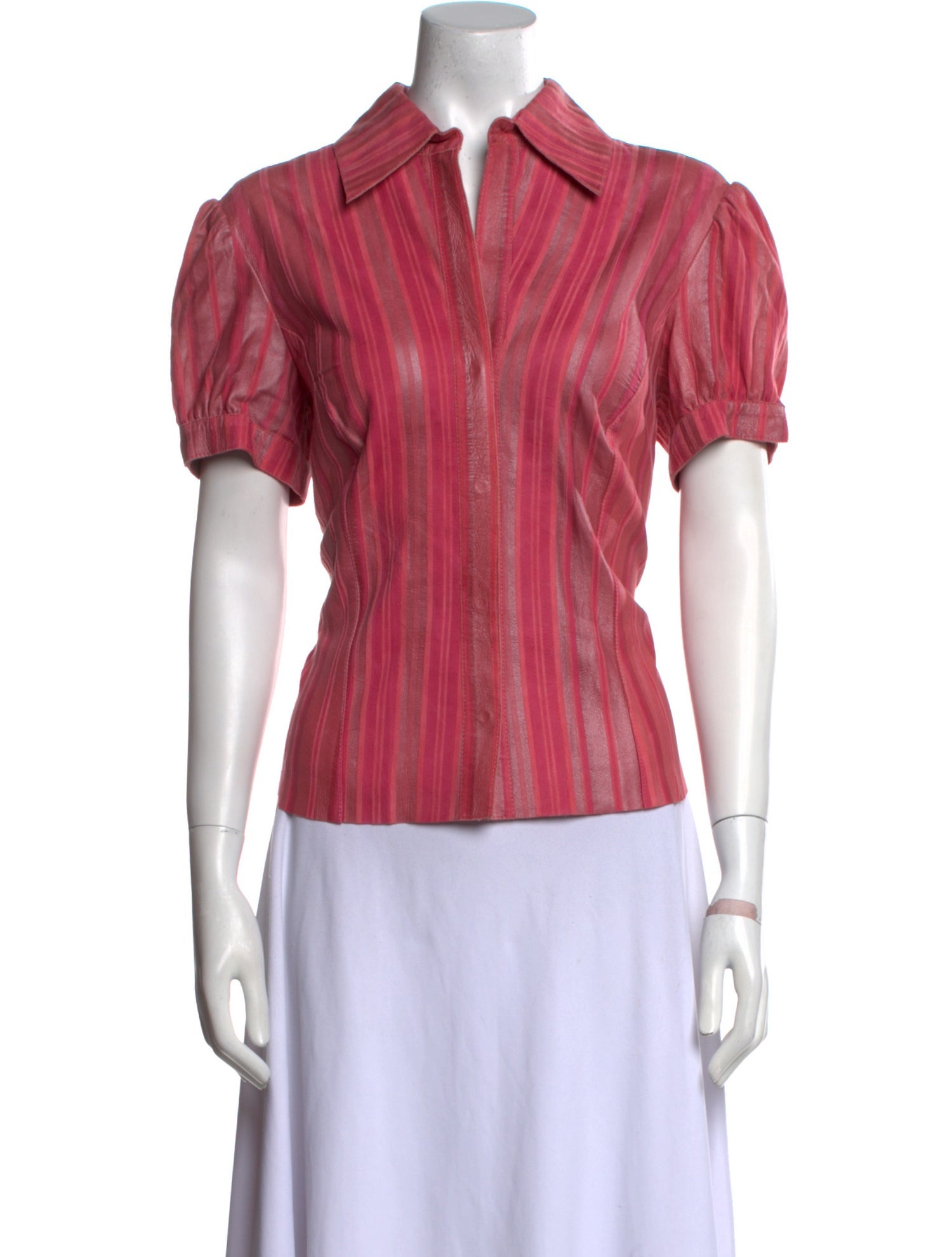 Patrícia Viera Leather Striped Polo