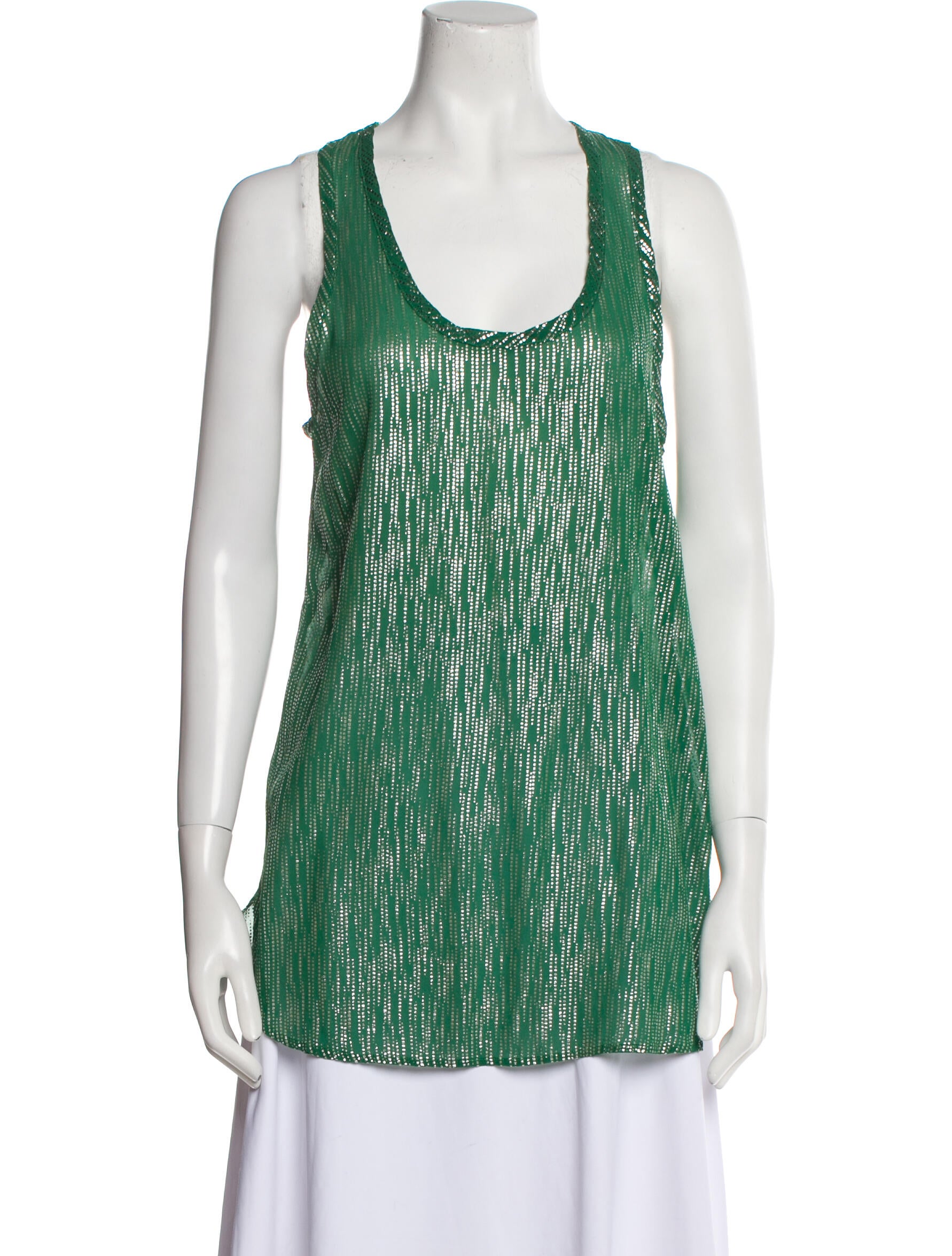 8PM Polka Dot Print Scoop Neck Top