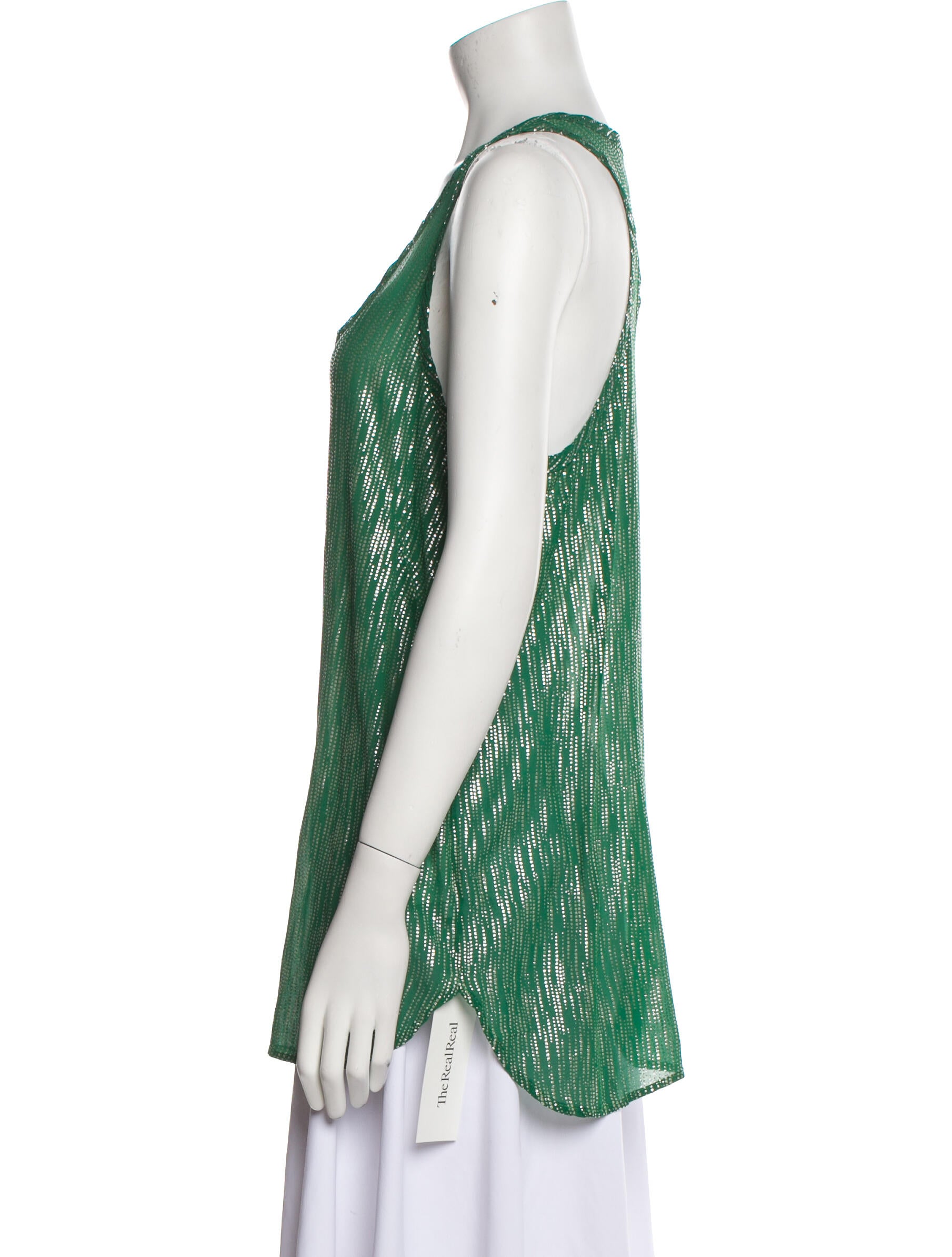 8PM Polka Dot Print Scoop Neck Top