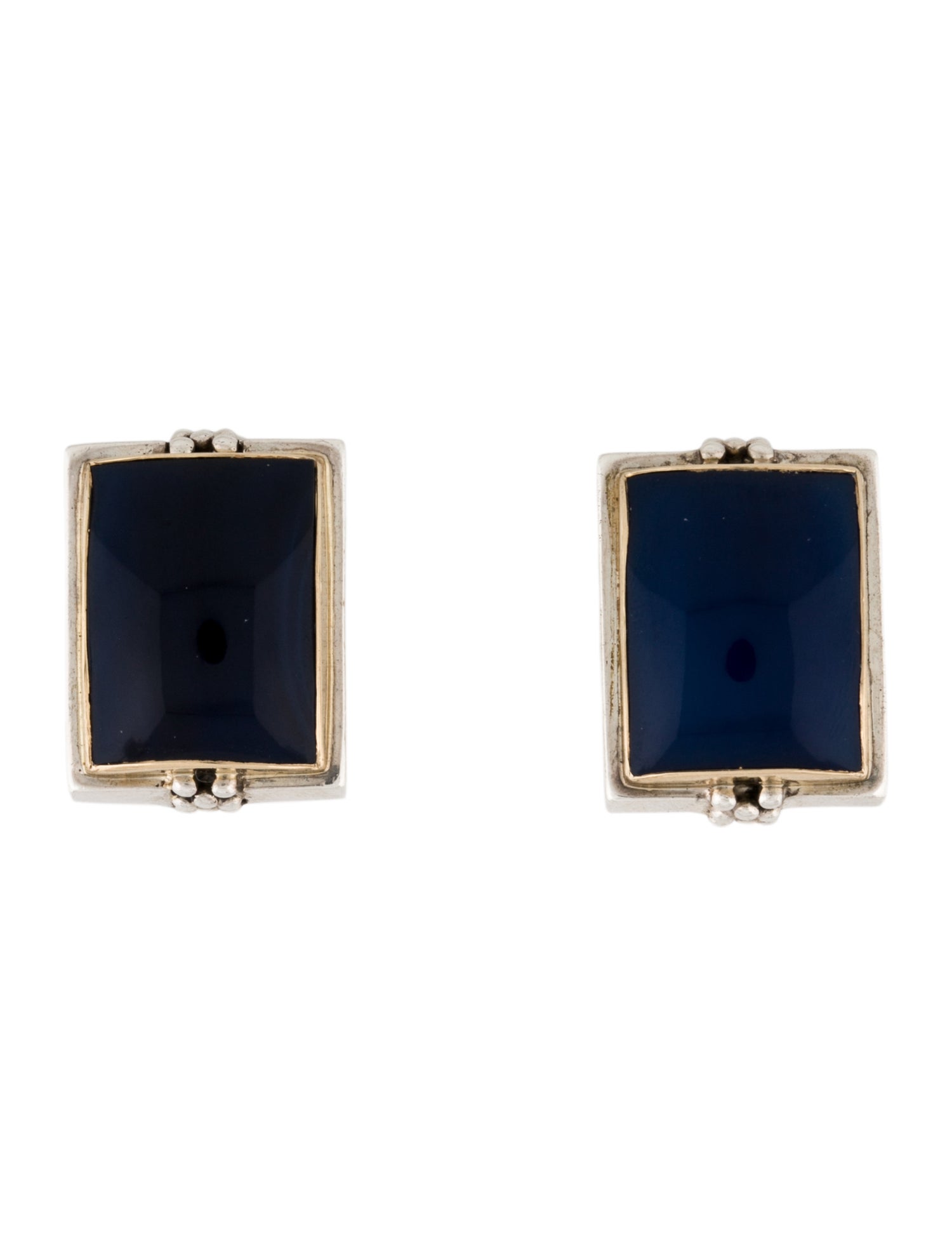 Michael Dawkins Dyed Chalcedony Earclip Earrings