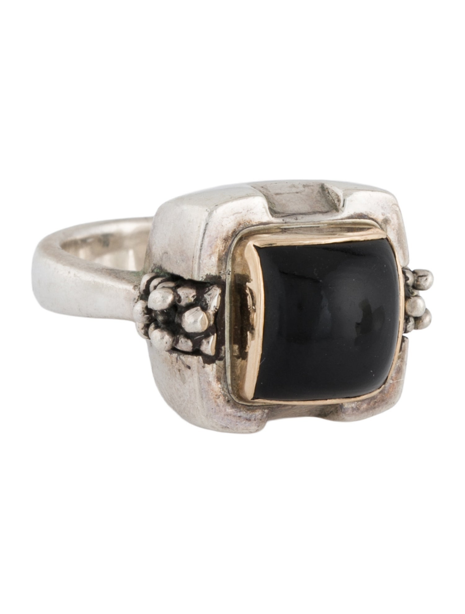 Michael Dawkins Two-Tone Onyx Cocktail Ring