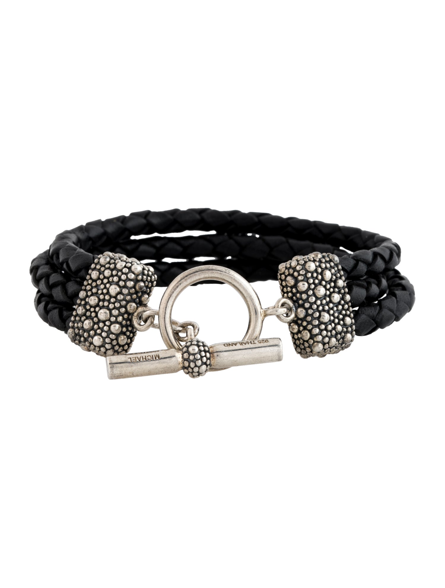 Michael Dawkins Leather Link Bracelet