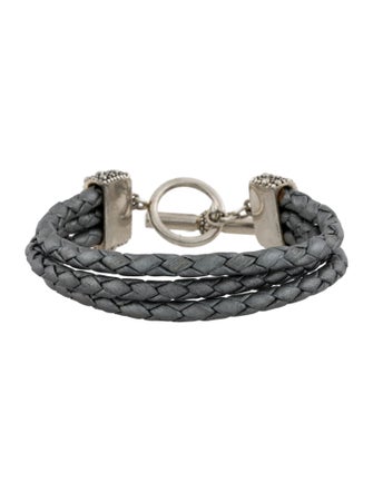 Michael Dawkins Leather Toggle Wrap Bracelet