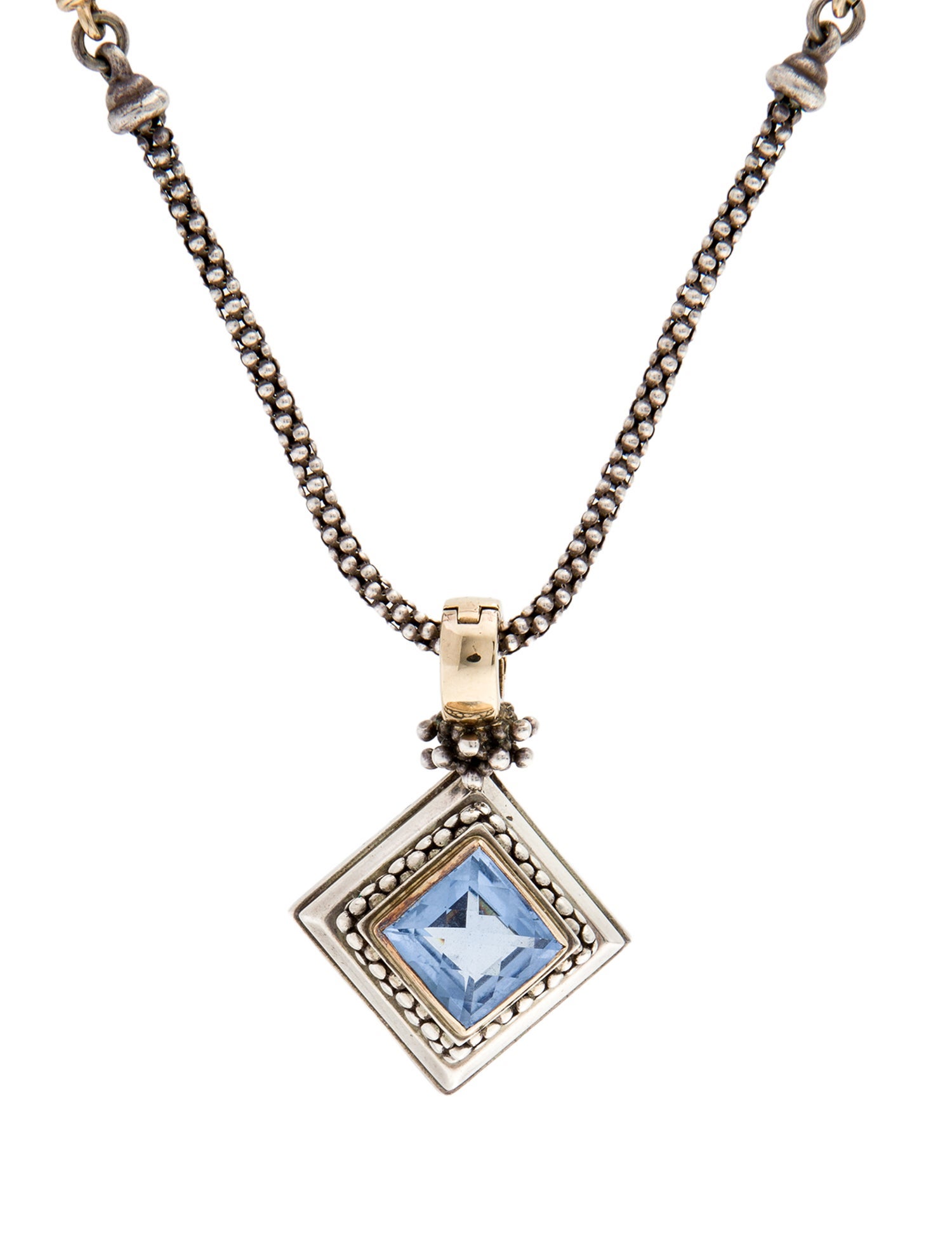 Michael Dawkins Synthetic Quartz Pendant Necklace