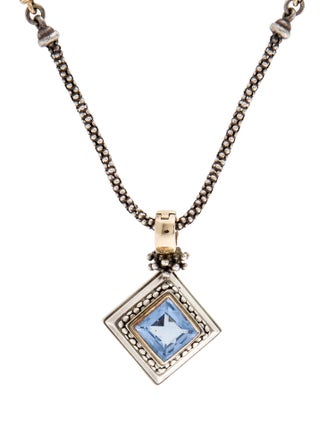 Michael Dawkins Synthetic Quartz Pendant Necklace