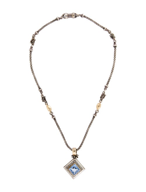 Michael Dawkins Synthetic Quartz Pendant Necklace