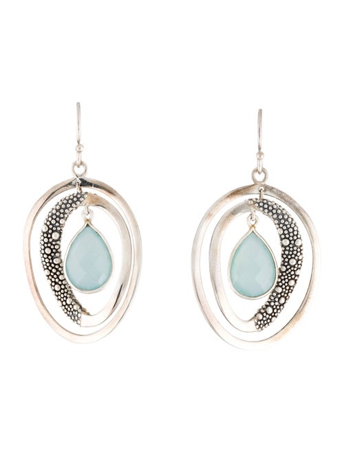 Michael Dawkins Chalcedony Starry Night Drop Earrings