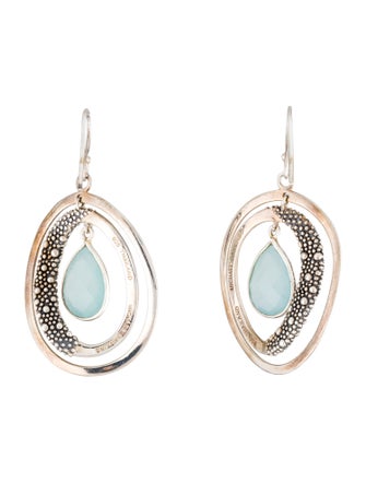 Michael Dawkins Chalcedony Starry Night Drop Earrings