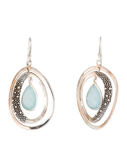 Michael Dawkins Chalcedony Starry Night Drop Earrings
