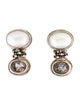 Michael Dawkins Pearl & Quartz Earclips