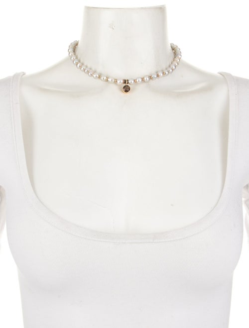 Michael Dawkins Pearl & Smoky Quartz Collar Necklace
