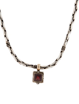Michael Dawkins Garnet Pendant Necklace